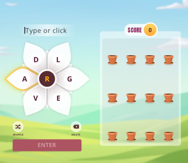 Blossom Word Game