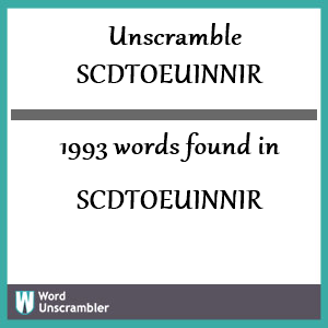 1993 words unscrambled from scdtoeuinnir