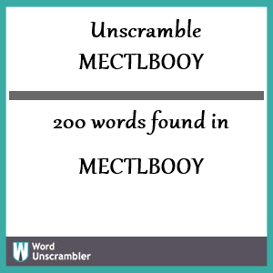 200 words unscrambled from mectlbooy