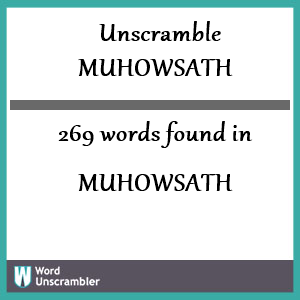 269 words unscrambled from muhowsath