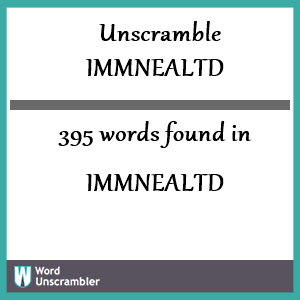 395 words unscrambled from immnealtd