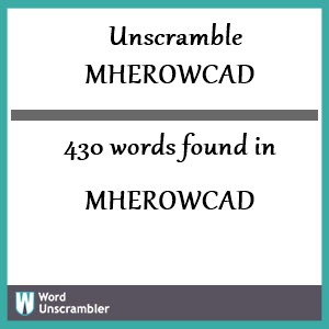 430 words unscrambled from mherowcad