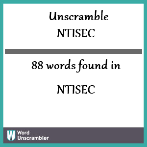 88 words unscrambled from ntisec