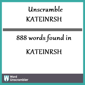 888 words unscrambled from kateinrsh